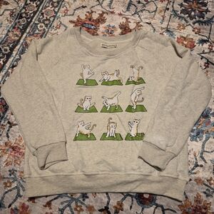SM Wardrobe Cats Doing Yoga Light Gray Sweatshirt